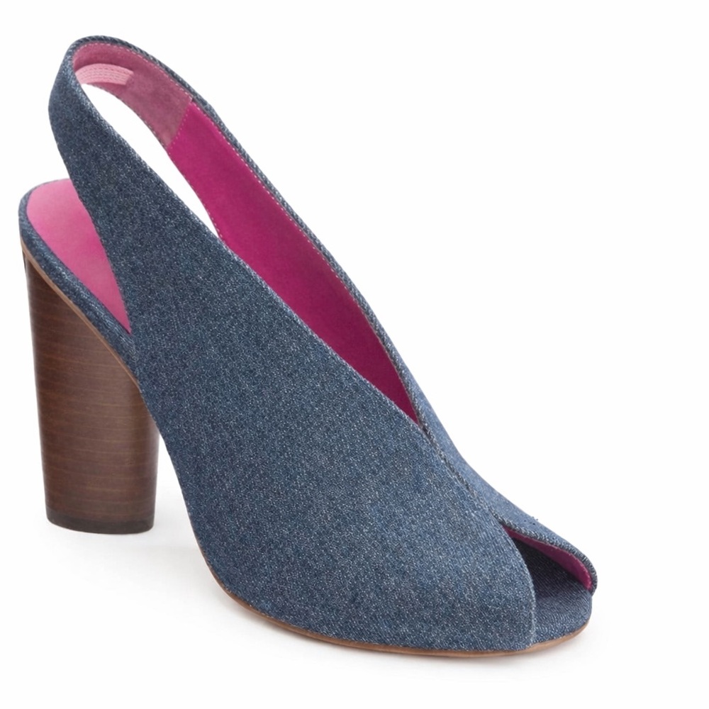 TRINA TURK Denim Sunset Blvd Heels!